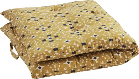 Madam Stoltz Printed cotton mattress Setepute 60x100 cm Sennepsgul