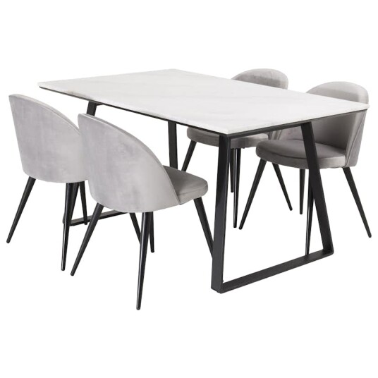 Venture Home Spisegruppe Venture Home Estelle med 4 Valentina Stoler GR930