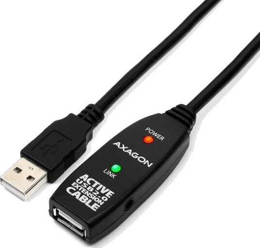 Axagon USB 2.0 A-A Kabel 10 m Svart - ADR-210 Axagon USB 2.0 A-A Kabel 10 m Svart - ADR-210
