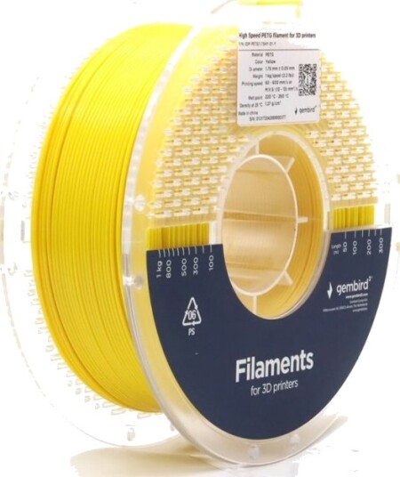 Gembird Gul 1 Kg Gul Fargeboks Petg-Filament (3D)