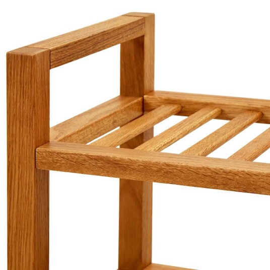 vidaXL Skostativ med 5 hyller 100x27x100 cm heltre eik vidaXL Skostativ med 5 hyller 100x27x100 cm heltre eik