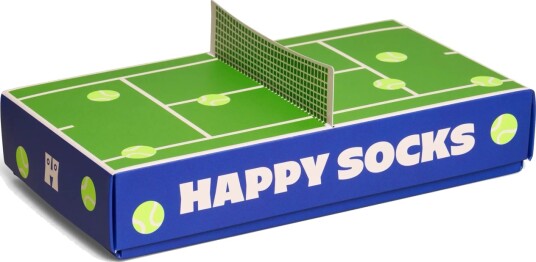 Happy Socks 2 Pack Tennis Socks Gift Set Blue 36 40