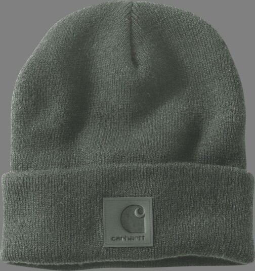 Carhartt Leatherette Watch Cap Beanie Forestry Green, One Size