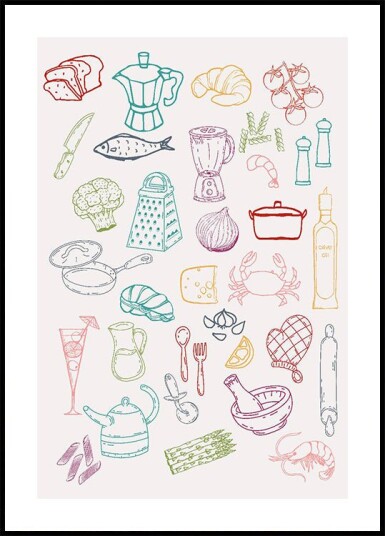 Kitchen Ingredient Plakat Plakat / 30x40cm