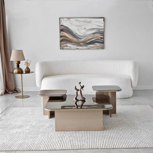 Moosonee Sofabord 80 cm - Beige