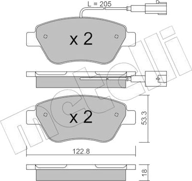 METELLI 22 0321 3 Bremseklosser