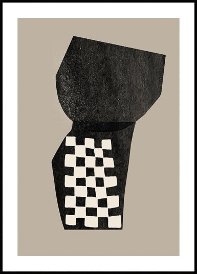 Checkered Abstraction Plakat / 21x30cm