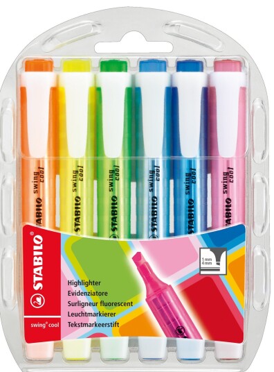 Stabilo Highlighter swing cool 6 pcs 201027 Stabilo Highlighter swing cool 6 pcs 201027