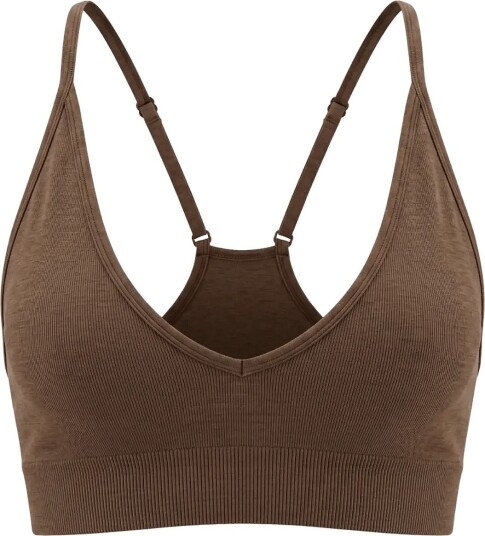 Drop of Mindfulness Seamless Delight V Shape Bra   HAZEL MELANGE   S