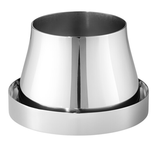 Georg Jensen Terra blomsterkrukke med fat stål Ø9,8 cm Georg Jensen Terra blomsterkrukke med fat stål Ø9,8 cm