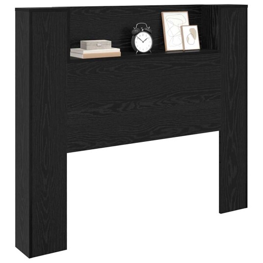  Hodegavl med hylle Svart Eik 120 x 15 x 103,5 cm Konstruert tre
