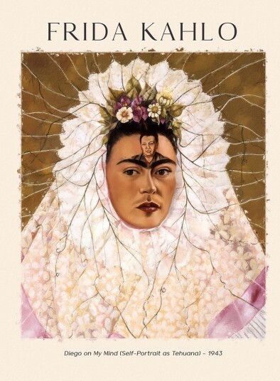 Plakat Frida Kahlo Selvportrett Plakat Frida Kahlo Selvportrett
