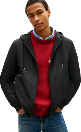 Tommy Hilfiger Mix Media Reversible Hdd Zip Black L