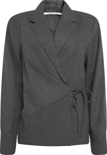 Second Female Milea Wrap Shirt DARK GREY MELANGE XL Second Female Milea Wrap Shirt DARK GREY MELANGE XL