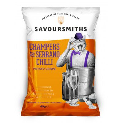 Savoursmiths chips   champagne og serrano chili 40 g