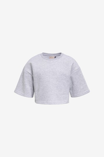 Kids Only Collegegenser kogFave S/S Short Swt Grå