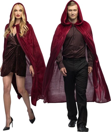Vinrød Velour Kappe 170 Cm