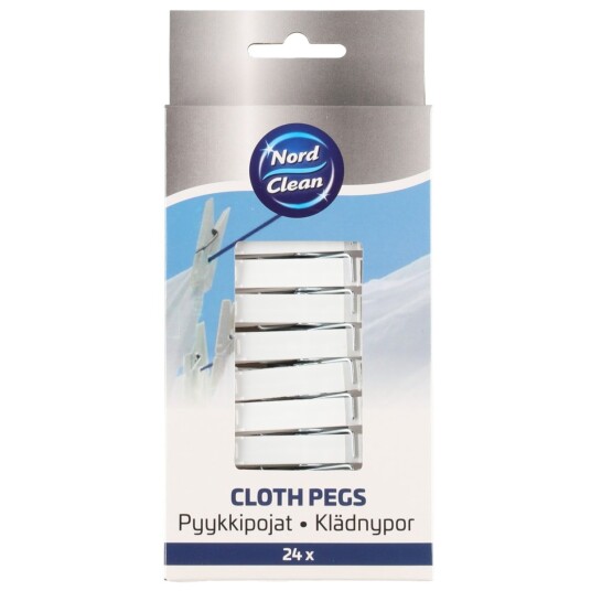 Nord Clean Klesklyper Plast 24pk Nord Clean Klesklyper Plast 24pk
