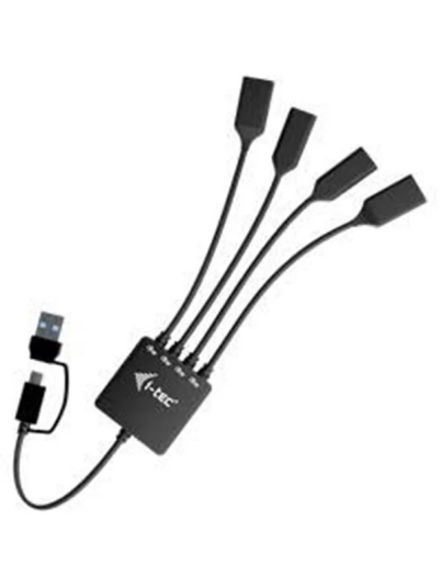 i Tec USB C Hub 4 Port Black CACBLHUB2A2C