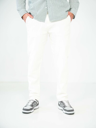 Selected Homme Slim Tape Brody Linen Pant Hvit XL