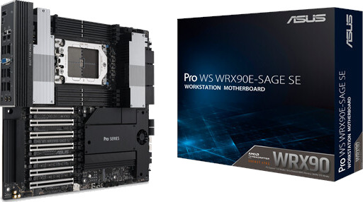 ASUS PRO WS WRX90E-SAGE SE Hovedkort for AMD DDR5 med 7 PCIe Spor ASUS PRO WS WRX90E-SAGE SE Hovedkort for AMD DDR5 med 7 PCIe Spor
