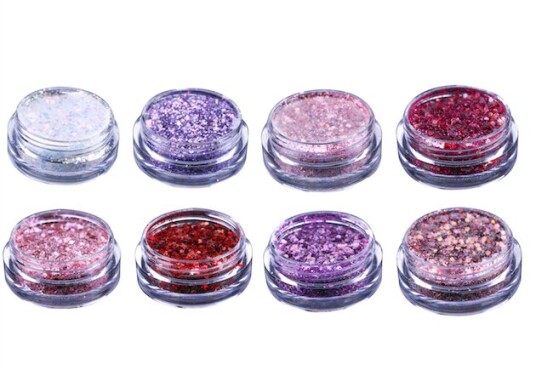 Nail glitter mix HvitRosaLilla Nail glitter mix HvitRosaLilla
