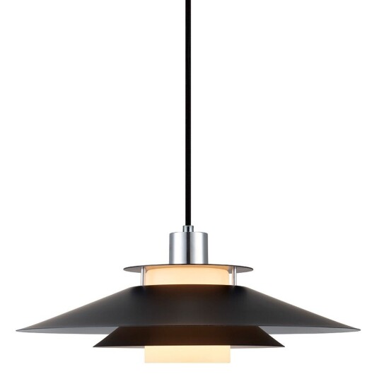 Halo Design Rivoli Pendel Sort Krom Ø40 cm
