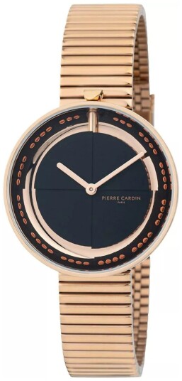Pierre Cardin Dameklokke CMA.0010 Marais Mirror Sort/Rose gulltonet