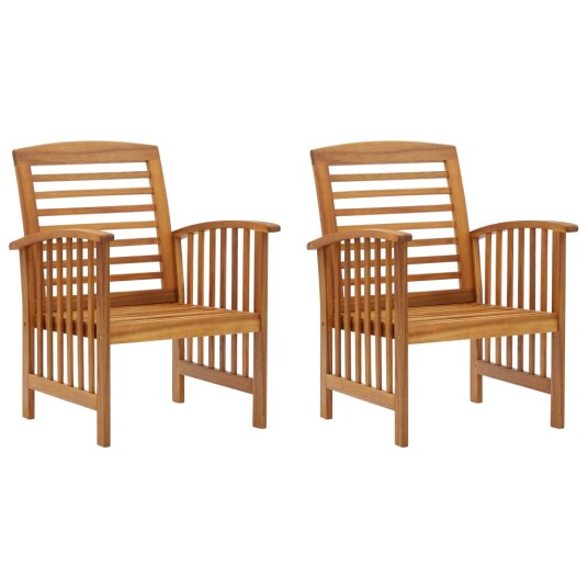 vidaXL Hagestoler 2 stk heltre akasie vidaXL Hagestoler 2 stk heltre akasie