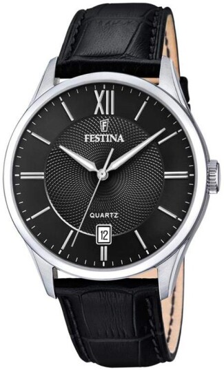 Festina Herreklokke F20426 3 Classic Sort/Lær Ø43 mm