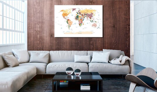 Tavle World Map: Travel Around The World 90X60 Artgeist sp. z o. o.
