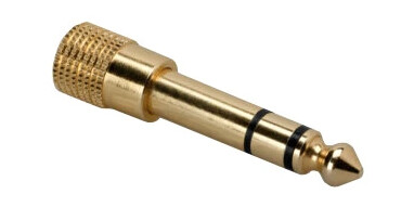 Hosa GHP 105 Hodetelefon adapter overgang fra 3.5 mm TRS til 1/4 in TRS