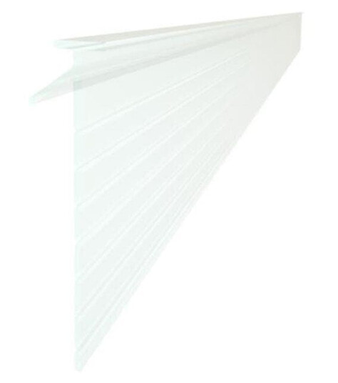 Vikingbad Subbelist Liam Laminert PVC H40mm Rivbar - B100cm Klar