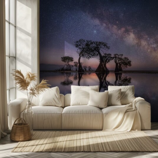 Tapet Stjerne Mangrove Refleksjon Tapet Stjerne Mangrove Refleksjon