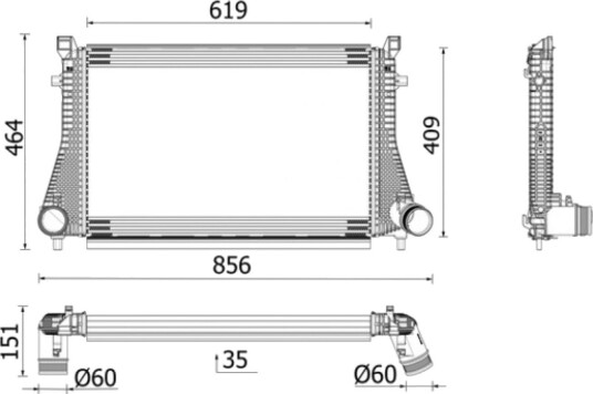 Intercooler MAHLE CI 667 000P Intercooler MAHLE CI 667 000P