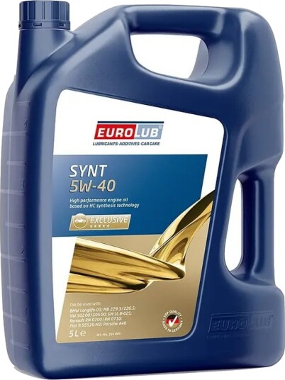 Motorolje EUROLUB Synt 5W40 5L