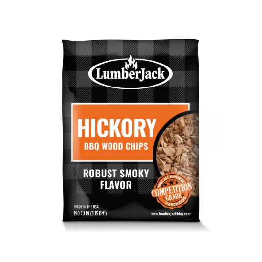 LumberJack BBQ Wood Chips Hickory 900g røykeflis