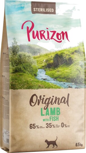 Purizon Tørrfôr Adult Cat Sterilised & Original Daily 65% Sparepakke Lam Fisk 2 X 6.5 kg