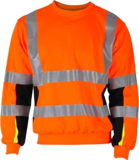 BS Bergset Collegegenser, HiVis kl.3 Unisex, Str. 2XL, Oransje/Sort BS Bergset Collegegenser, HiVis kl.3 Unisex, Str. 2XL, Oransje/Sort