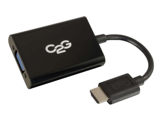 C2G HDMI to VGA + Audio Adapter - HDMI to VGA + Audio Converter - 1080p - videokonverter - svart
