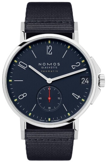 Nomos Glashütte Herreklokke N 528 Ahoi Neomatik Blå/Tekstil Ø38.5 Nomos Glashütte Herreklokke N 528 Ahoi Neomatik Blå/Tekstil Ø38.5