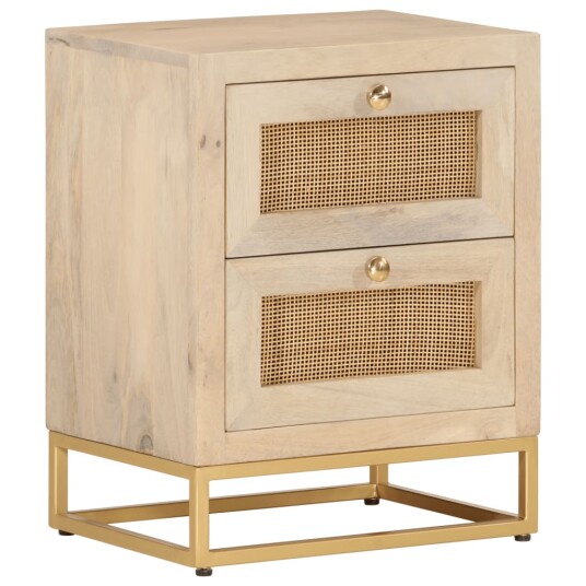  Nattbord 40x30x50 cm heltre mango og jern 8721012215719