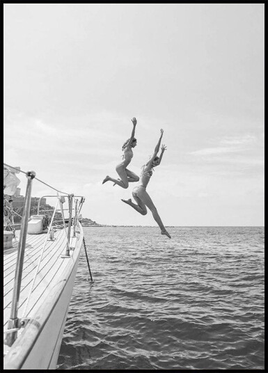 Ocean Jump Sail Boat Plakat Plakat / 50x70cm