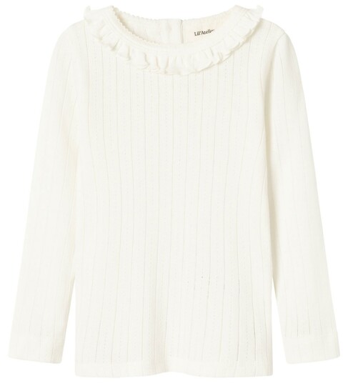 Lil- Atelier Rachel Nis Long Sleeve Slim Top Hvit 110 Lil- Atelier Rachel Nis Long Sleeve Slim Top Hvit 110