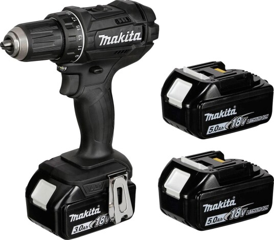 Makita Bl Lxt Batteridrill DDF484BJX1 Med Batteri Og Tilbehør 18v