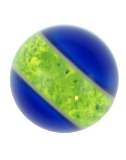 Utgått Green and Blue Akrylkule 6 mm kule til 16 mm stang