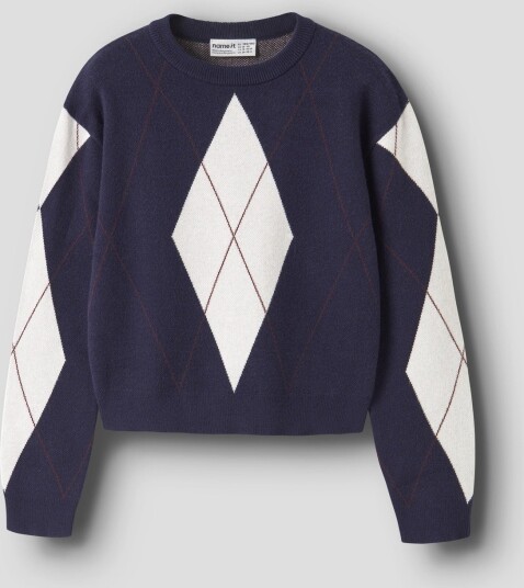 Name It Sainy Long Sleeve Knit Blå 146/152