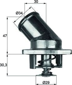 Termostat MAHLE ORIGINAL TI 3 87 Termostat MAHLE ORIGINAL TI 3 87