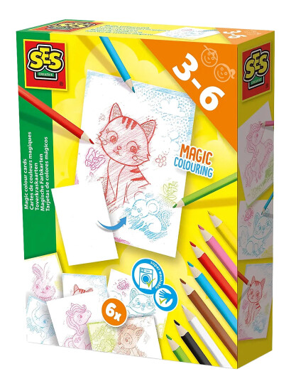 SES Creative Scratch Colour Cards - Magic - Multi/patterned - ONE SIZE