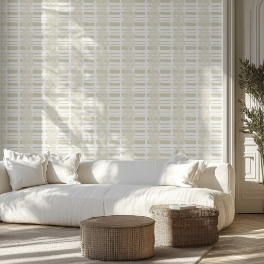 Tapet – Beige geometriske blokker Tapet – Beige geometriske blokker
